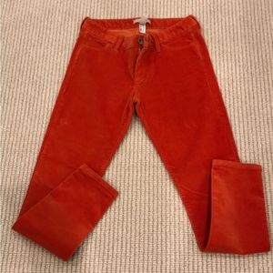 BANANA REPUBLIC Orange Skinny Ankle Corduroy